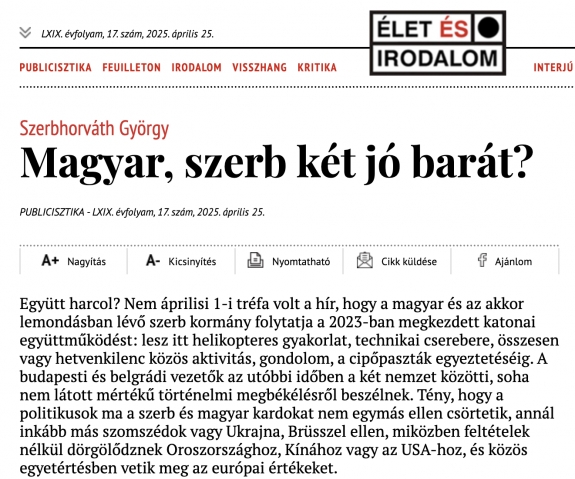 Magyar, szerb két jó barát?