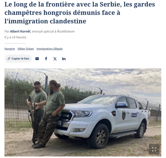 A szerb határ mentén a magyar határőrök tehetetlenek az illegális bevándorlással szemben