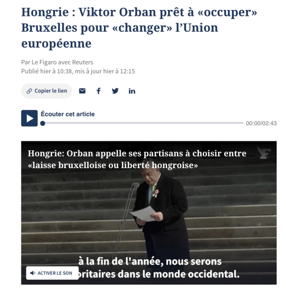 Orbán Viktor kész „elfoglalni” Brüsszelt, hogy „megváltoztassa” az Európai Uniót