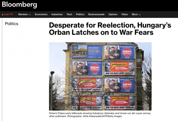 Orbán kétségbeesetten igyekszik elérni, hogy újraválasszák, ezért rájátszik a háborús félelmekre
