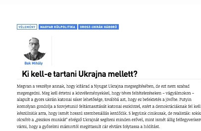 Ki kell-e tartani Ukrajna mellett?