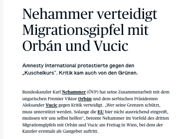 Osztrák-magyar-szerb migrációs csúcs Bécsben