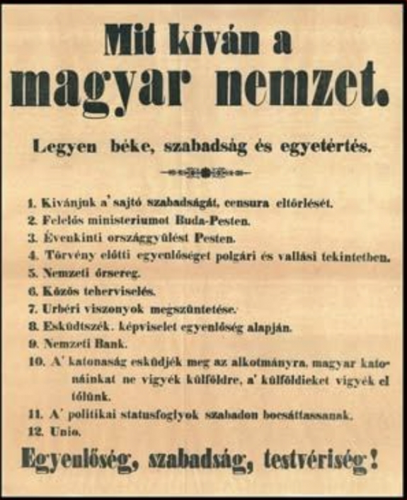 VMP: MÁRCIUS TIZENÖTÖDIKE TANULSÁGAI MA