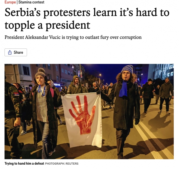 A szerbiai tüntetők rájöttek, hogy nehéz megbuktatni egy elnököt