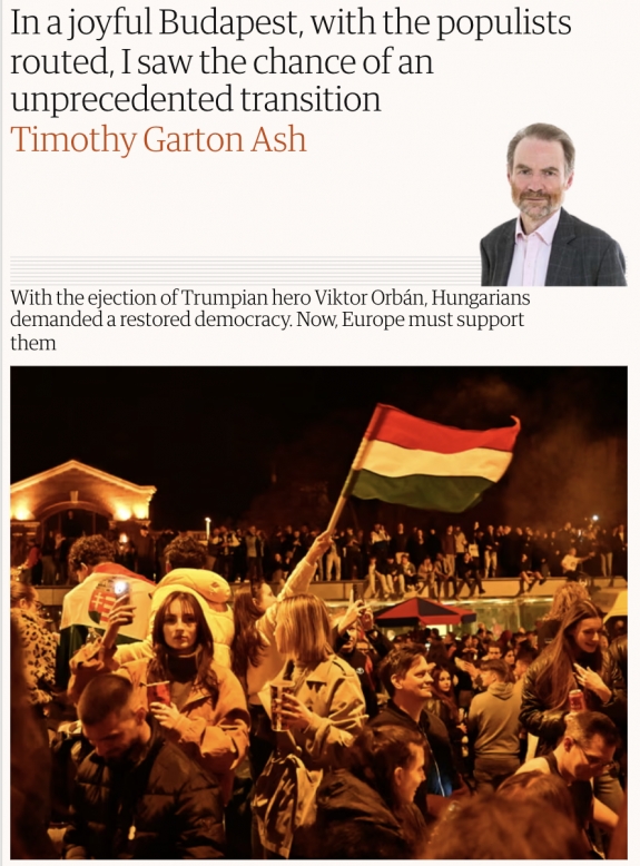 Egy örömteli Budapesten, a populisták veresége után egy példátlan átmenet lehetőségét láttam