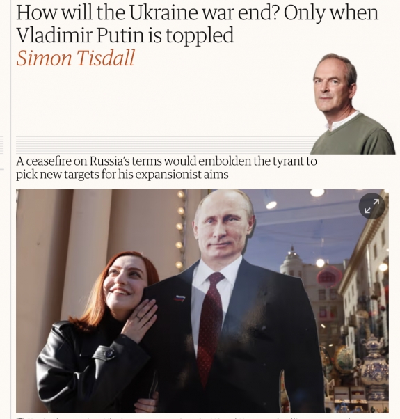 A háború csak akkor ér véget, ha Putyin megbukik 