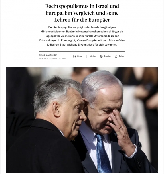 Sok hasonlóság van az izraeli és az Európában honos jobboldali populizmus között