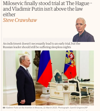Milošević példája alighanem nyugtalanítja a paranoid Putyint