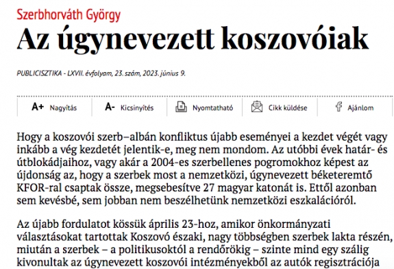 Az úgynevezett koszovóiak