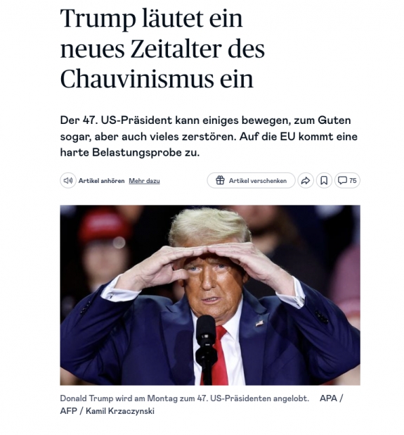Trump a sovinizmus új korszakának kezdetét jelenti 