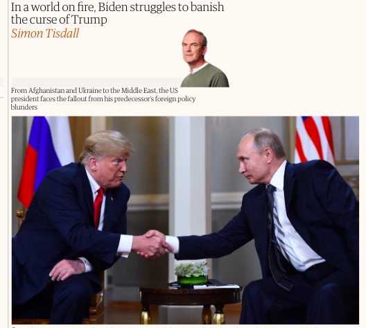 Amig a világ lángokban, Biden Trump elfuserált külpolitikáját igyekszik kiiktatni
