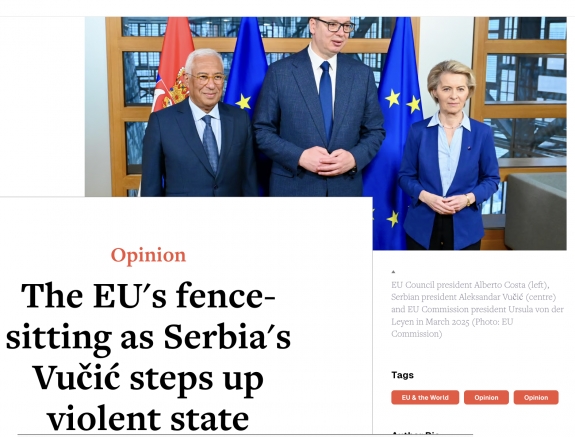 Az EU a füle botját nem mozgatja, miközben a szerb elnök fokozza az állami elnyomást a tüntető diákokkal szemben