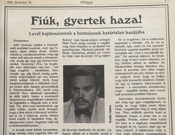 Fiúk, gyertek haza!