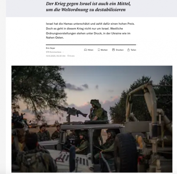 Az Izrael elleni háború a világrend destabilizálására is alkalmas