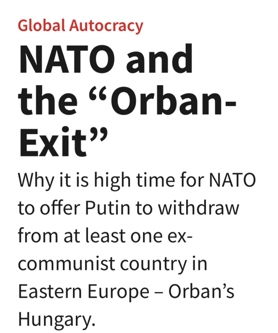 A NATO és az Orbán-exit