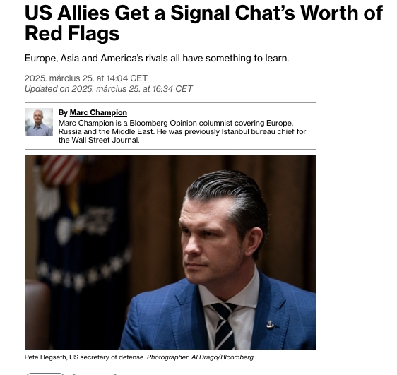 A Signalgate vörös zászlót mutatott az Egyesült Államok szövetségeseinek