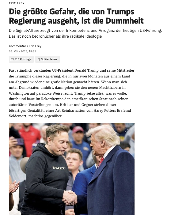 A Trump-kormányzat részéről az ostobaság jelenti a legnagyobb veszedelmet  