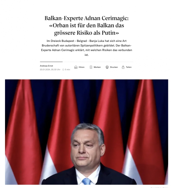 Orbán Viktor nagyobb kockázatot jelent a Balkánon, mint Putyin 