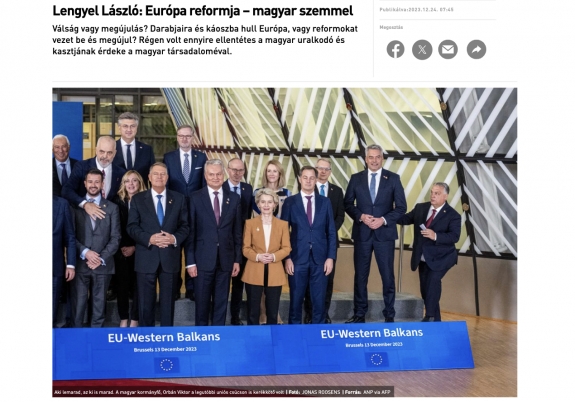 Európa reformja – magyar szemmel