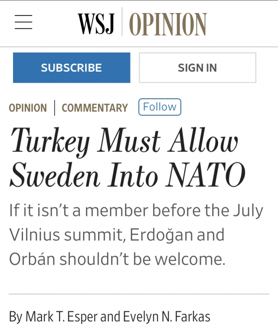 Törökországnak be kell engednie Svédországot a NATO-ba