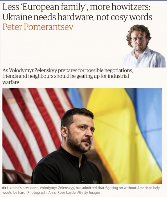 Ukrajnának nem szép szavakra, hanem ágyúkra van szüksége