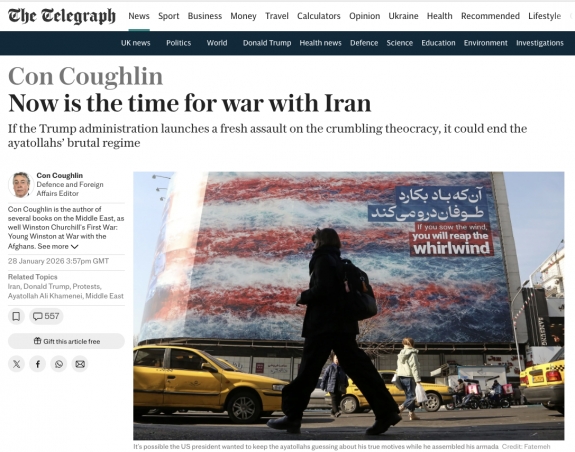 Itt az ideje a háborúnak Iránnal