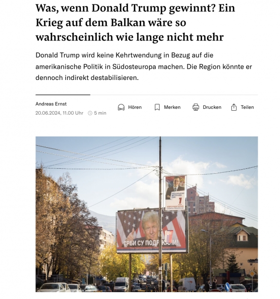 Trump győzelme - újabb háború a Balkánon?