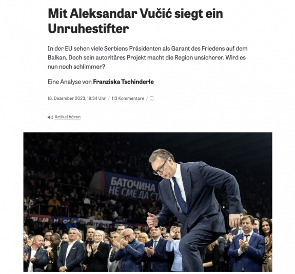 Aleksandar Vučićtyal egy bajkeverő nyert