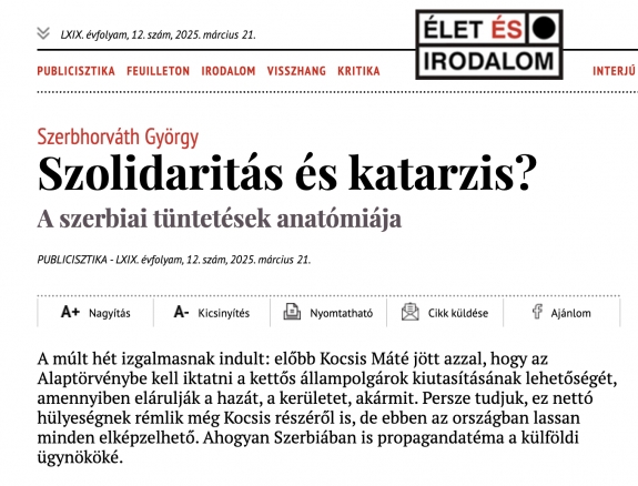 Szolidaritás és katarzis?  