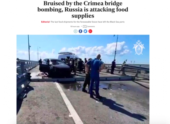 Oroszország nagy pofont kapott a kercsi híd megrongálásával, így most a 3. világ élelmiszer ellátása ellen indít támadást