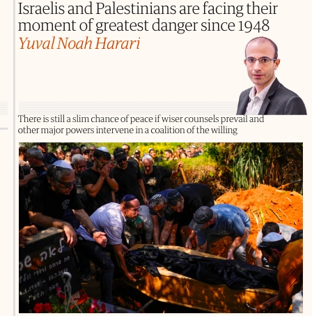 Harari: Ekkora veszéllyel a zsidó állam megalakulása óta nem néztek farkasszemet az izraeliek és a palesztinok