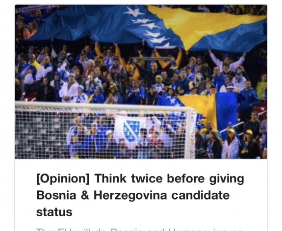 Kétszer gondolja meg az unió, hogy Boszniának tagjelöltséget adjon