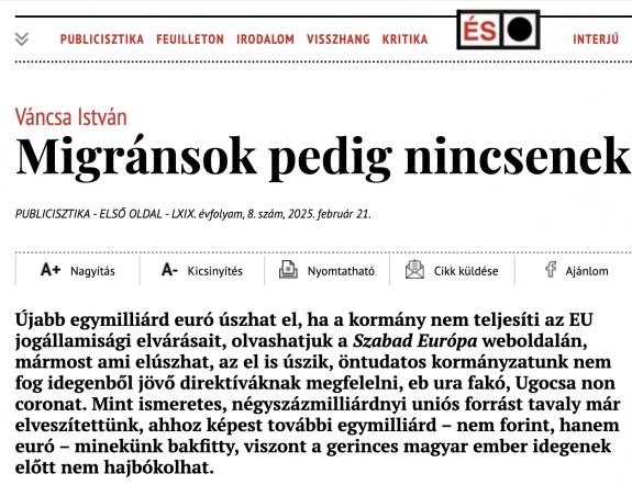 Migránsok pedig nincsenek