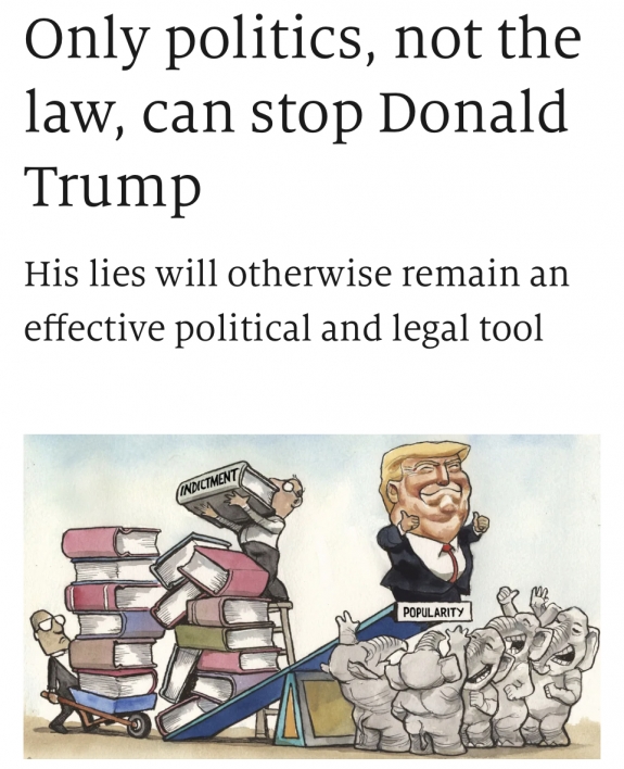 Trumpot csak a politika tudja megállítani, a jog nem