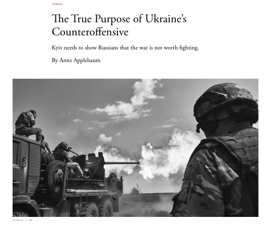 Az ukrán ellentámadás igazi célja: megmutatni az oroszoknak nem érdemes háborúzni