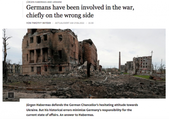 Snyder-Habermas vita a német szerepvállalásról
