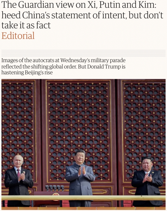 Guardian: érdemes odafigyelni Peking szándékaira, de azokat nem szabad kész tényként kezelni