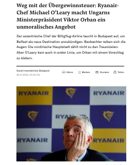 A Ryanair vezére tett Orbán Viktornak egy tisztességtelen ajánlatot