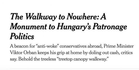 „Sétány a semmibe – A magyarországi nepotizmus emlékműve” 