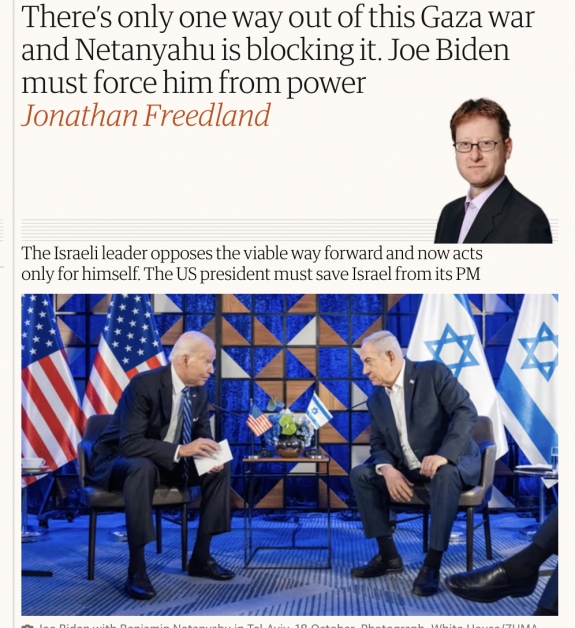 Egyetlen út vezet ki a gázai háborúból, ezért Bidennek el kell érnie Netanjahu távozásást