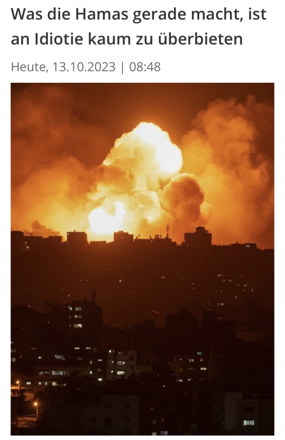 Amit a Hamasz jelenleg csinál, azt nehéz felülmúlni az idiotizmus terén