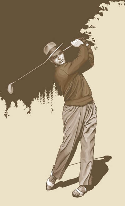 A nyugalmazott golfjátékos