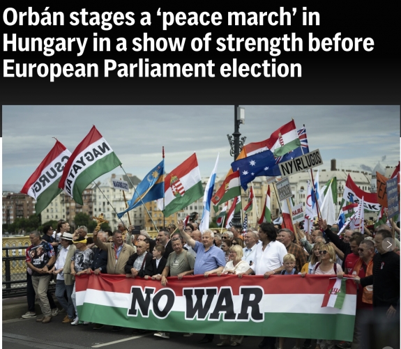 Erődemonstrációként békemenetet szervezett Orbán Budapesten 